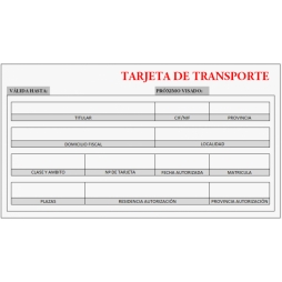 TARJETA DE TRANSPORTE